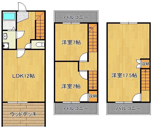 KBハウス壱番館(3LDK/1階)の間取り写真