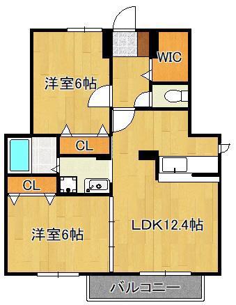 サンシャインブリッジ(2LDK/1階)の間取り写真