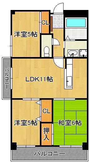サンシティ・アヴァンテ(3LDK/3階)の間取り写真