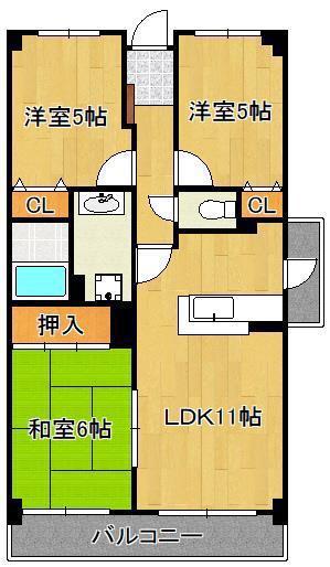 サンシティ・アヴァンテ(3LDK/7階)の間取り写真