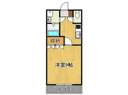 チェリーハイツ(1K/2階)の間取り写真