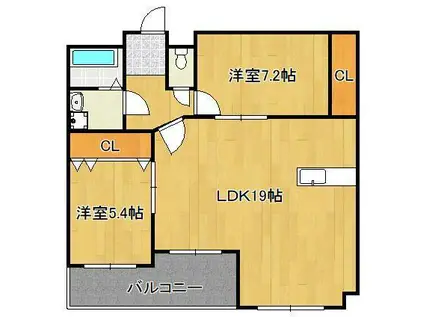 アネシス(2LDK/7階)の間取り写真