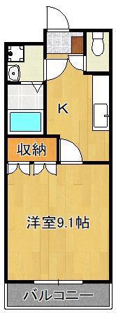 エクセレンス苅田(1K/2階)の間取り写真