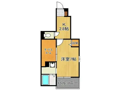 アルモニ-(1K/1階)の間取り写真