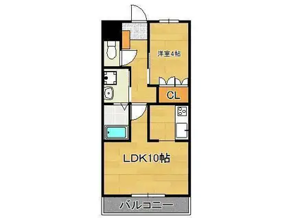 セントラルバレー・F(1LDK/1階)の間取り写真