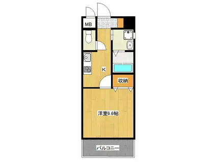 MDIミルファルコ下曽根駅前(1K/7階)の間取り写真