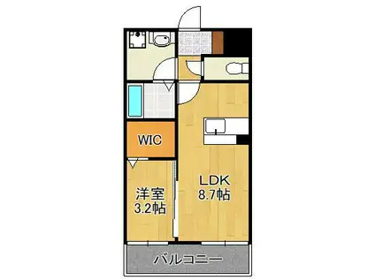 ラ・フィーエ上曽根(1LDK/1階)の間取り写真