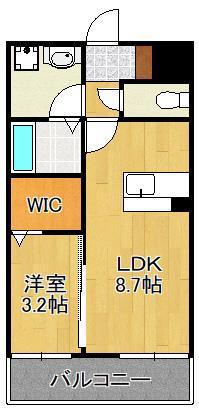 ラ・フィーエ上曽根(1LDK/1階)の間取り写真