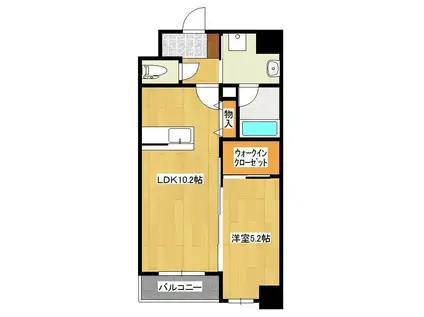 FORZA(1LDK/4階)の間取り写真