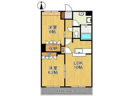 エクセルメゾン(2LDK/1階)の間取り写真