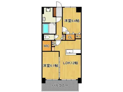 メディアパーク(2LDK/4階)の間取り写真