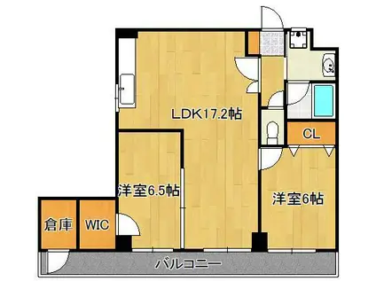 フェルト705(2LDK/3階)の間取り写真