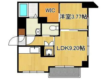 アクア葛原(1LDK/2階)の間取り写真