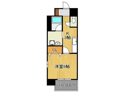 MDIグランコンファリア下曽根新町(1K/3階)の間取り写真