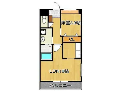 BM GARDEN(1LDK/2階)の間取り写真