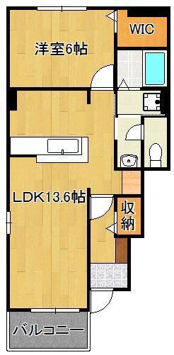 ラフレシール(1LDK/1階)の間取り写真