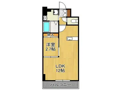 リバティ行橋(1LDK/4階)の間取り写真