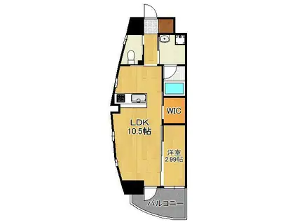 ラフィーネ上葛原(1LDK/4階)の間取り写真