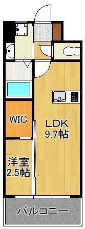メディクレスト(1LDK/2階)の間取り写真
