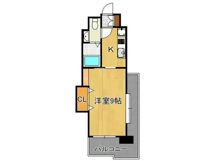 プレステージ・デル・エアプレイン(1K/10階)の間取り写真