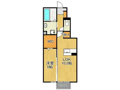 クラポンテMⅡ(1LDK/1階)の間取り写真