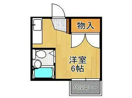 アロー安部山(ワンルーム/3階)の間取り写真