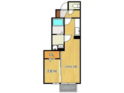 D-ROOM葛原(1LDK/1階)の間取り写真