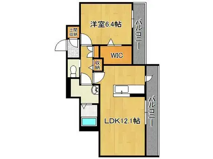 シャーメゾン静(1LDK/2階)の間取り写真
