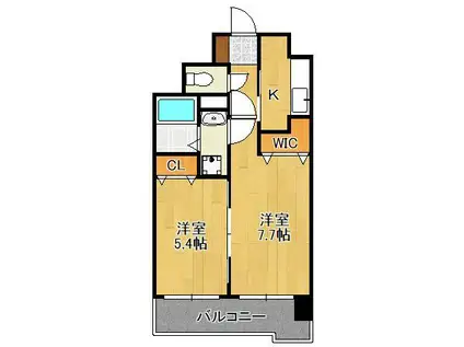 アースコートYSシティ下曽根駅前(2K/4階)の間取り写真