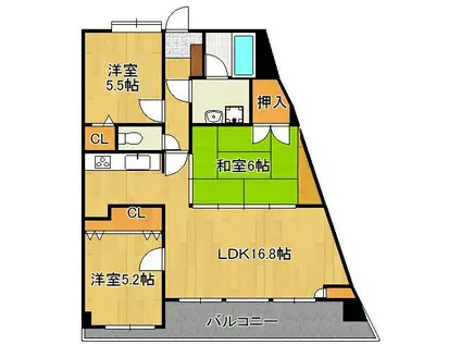 ニューガイア四季彩の丘C棟(3LDK/7階)の間取り写真