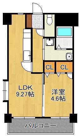 メディアパークⅡ(1LDK/4階)の間取り写真