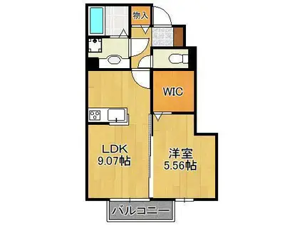 GRAND SOLEIL(1LDK/1階)の間取り写真