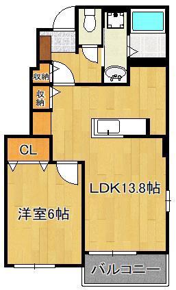キーファー ムルデ Ⅰ(1LDK/1階)の間取り写真