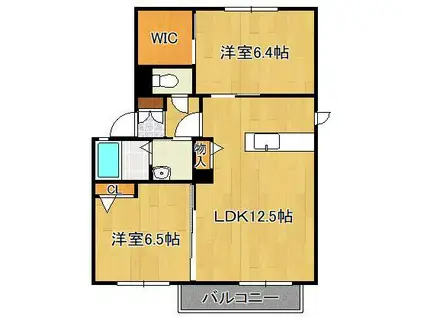 リバプールⅠ番館(2LDK/2階)の間取り写真