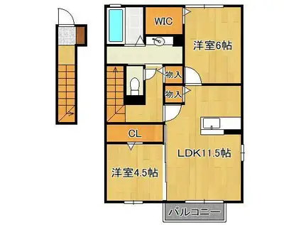 オータムコート 1棟(2LDK/2階)の間取り写真