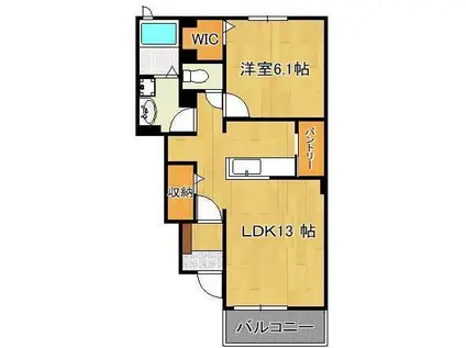 キーファー ムルデ Ⅱ(1LDK/1階)の間取り写真