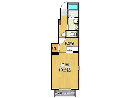 サンパ-ク曽根(1K/1階)の間取り写真