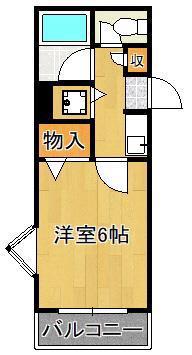 スターロワイヤル小波瀬(1K/4階)の間取り写真