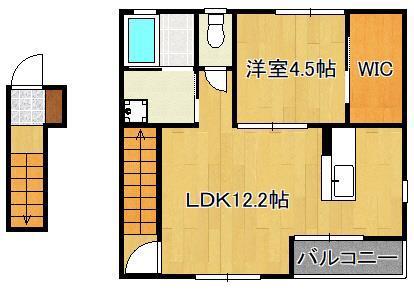 クレイン上葛原(1LDK/2階)の間取り写真