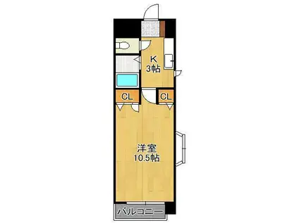 一刻館Ⅱ(1K/5階)の間取り写真