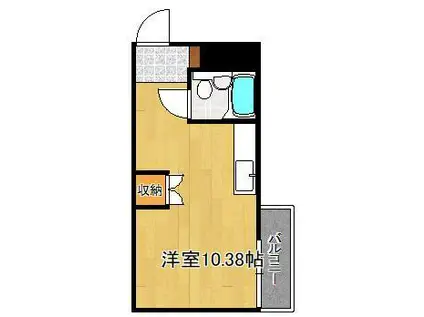 タニヤングハイツ(ワンルーム/3階)の間取り写真