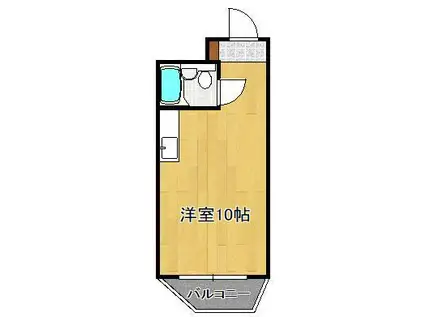 タニヤングハイツ(ワンルーム/3階)の間取り写真