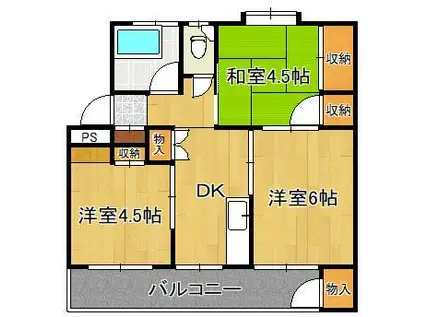 COBOL KUZUHARA(3K/1階)の間取り写真