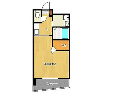 ラフィーネ葛原レスト(1K/4階)の間取り写真