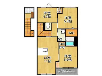 ルーチェ・エス(3LDK/2階)の間取り写真