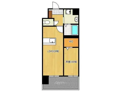 THE SQUARE・GLORY RESIDENCE(1LDK/7階)の間取り写真