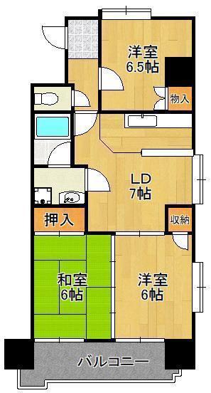 エムズコート沼本町(3LDK/3階)の間取り写真