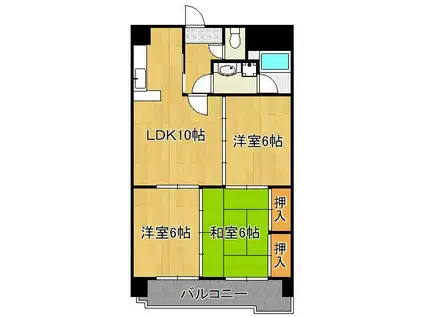 エムズコート沼本町(3LDK/3階)の間取り写真