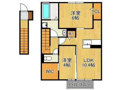 リバーサイドすみのえ(2LDK/2階)の間取り写真