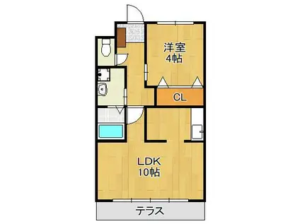 めぞん桜(1LDK/1階)の間取り写真